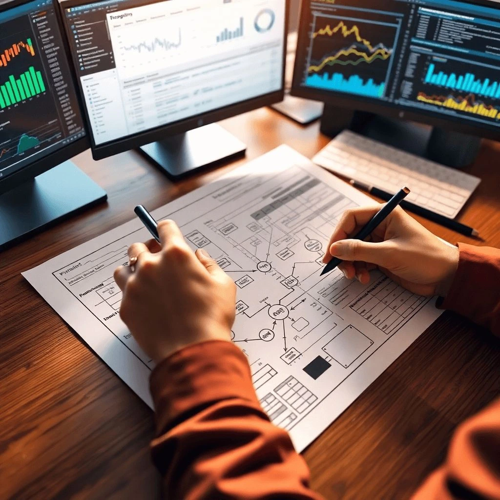 Experto en posicionamiento  trabajando. 